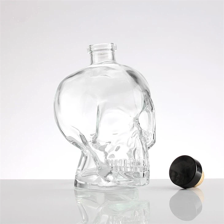 Skull Vodka Glass Bottle