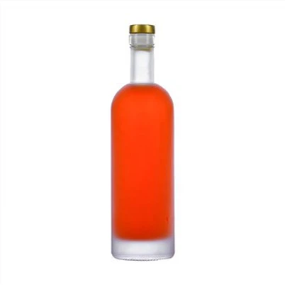 Botella de vidrio de vodka esmerilado