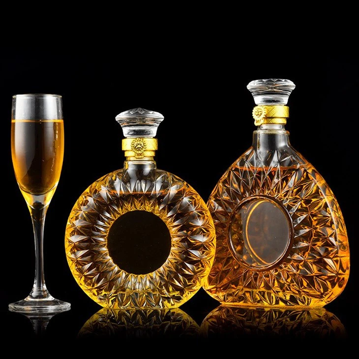 Popular Round Whiskey Glass Bottle