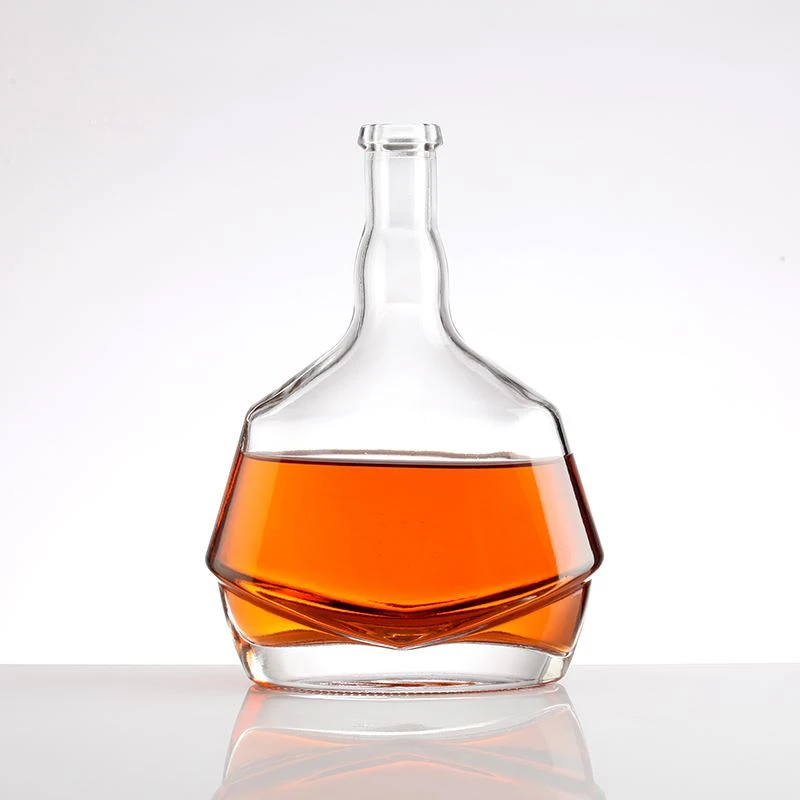 Botella de cristal de coñac XO de 70 cl con tapón