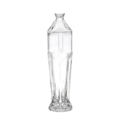 Botella de vidrio rosado de 500 ml con corcho