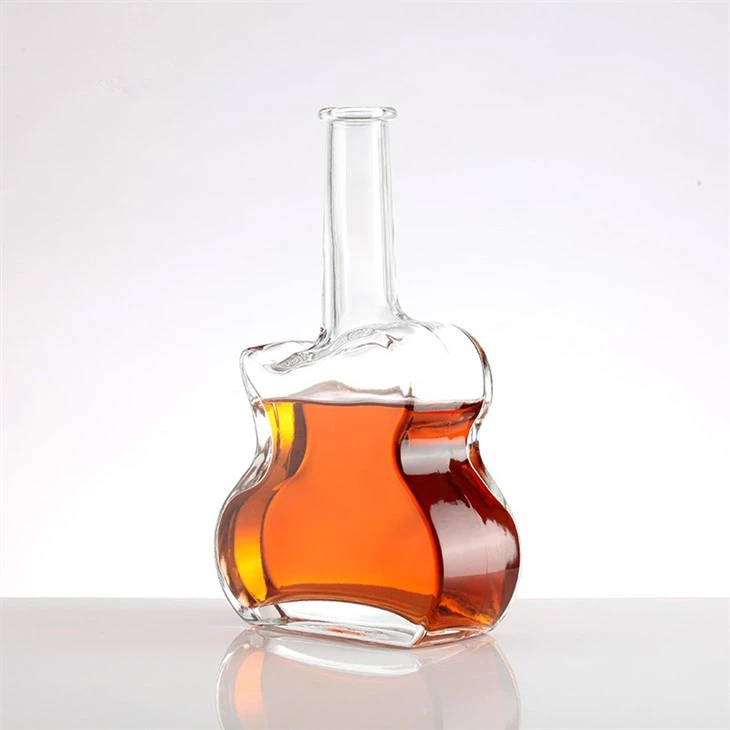Whisky Wine Guitar Shaped Glass Bottles
