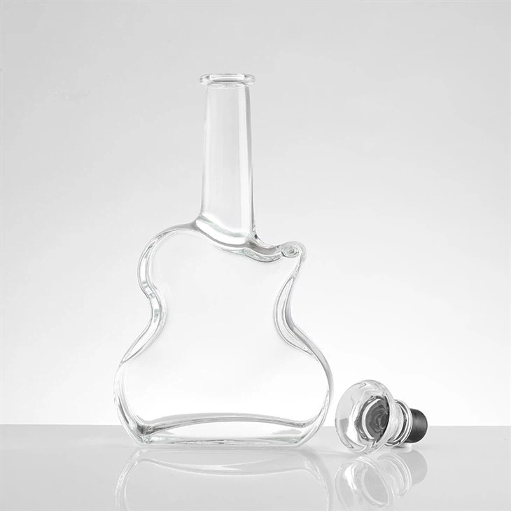 Whisky Wine Guitar Shaped Glass Bottles